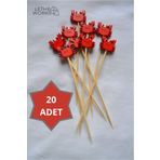 lethe works Yengeç Kokteyl & Dekor Çubukları - 20 Adet