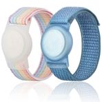 Letoileite AirTag Bilezik Çocuk, Apple Air Etiketi ile Uyumlu Çocuk Bilekliği, Hava Etiketi için Koruyucu Kılıf GPS Takip Tutucu Ayarlanabilir Yaşlılar için Kayıp Önleyici Saat Bandı (2'li Paket)