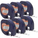 Letratag Etiket Makineleri Için Otantik Lt Kağıt Etiketleme Bandı, 1/2" (12 Mm), Beyaz Bant Üze - Standart