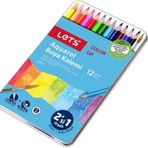 Lets 12 Renk Metal Kutu L-4712 Aquarel Boya Kalemi