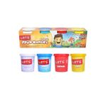 Lets 4'lü Büyük Boy Oyun Hamuru 4 Renk 460gr
