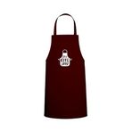 Let's Cook Yazılı Servis Tasarım Özel Baskılı Chef Mutfak Önlüğü Bordo
