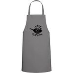 Let's Cook Yazılı Tava Özel Baskılı Mutfak Önlüğü Gri
