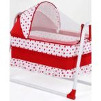 Let's Go Baby 18 Parça Bebek Çeyiz Seti Bebek Arabası Beşik Banyo Seti Puset - Kırmızı