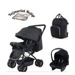 Lets Go Baby 4 Parça Çift Yön Bebek Arabası + Puset + Anakucağı + Anne Bebek Çantası + Yağmurluk Set