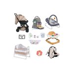 Let's Go Baby Bebek Arabası Beşik Puset Ana Kucağı Çanta Yürüteç Yağmurluk Küvet Takımı 12 Parça Bebek Seti