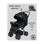 LETS GO BABY Berre Ergonomik Katlanabilir Konforlu Bebek Arabası Siyah Bebek Puset