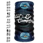 Let’s Go Camping Desenli Çok Amaçlı Dikişsiz Boyunluk – Unisex Outdoor Bandana, Maske, Bere, Saç Bandı | UPF +50 Güneş Koruması, Nefes Alabilir Kumaş, 17 Farklı Kullanım Şekli - Günlük Kullanım