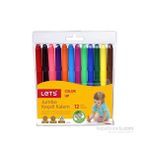 Let's Jumbo Keçeli Kalem 12 Renkli Set 12 Parça Çocuklar İçin Eğlenceli Boyama