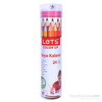 Lets L-4224 Tam Boy Metal Tüp 24 Renk Kuru Boya Kalemi