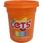 Lets Oyun Hamuru Tek Renk Neon Turuncu 110 Gram