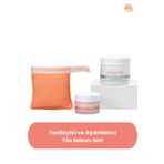 Let'Scrub Yenileyici Ve Aydınlatıcı Yüz Bakım Seti - Enzim Peeling Tozu, Dudak Peelingi , Yüz Kesesi