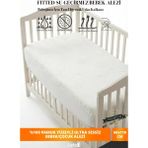 Letsii %100 Pamuk Yüzeyli Sıvı Geçirmez Bebek ve Çocuk Yatak Alezi | Ultra Sessiz Fitted Park Beşik & Kreş Alezi 60*110 - Beyaz - 60 x 110 cm