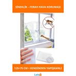 Letsii 125 cm x 75 cm Yapışkanlı Tek Kanat Sineklik - Çok Renkli - Tek Ebat