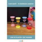 Letsii 15 Dakikalık Şık Kum Saati Cam ve Plastik Malzeme