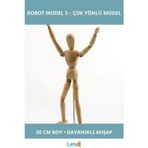 Letsii Ahşap Esnek Dayanıklı 20 cm Robot Figür Sanatçı ve Çocuklar İçin Oyun