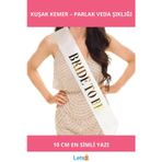 Letsii Altın Yazılı Simli Bride To Be Kuşak Kemer