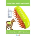 Letsii Buharlı Kedi Tarağı Masaj Fonksiyonlu Tüy Bakım Aksesuarı