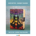 Letsii Çakra Temalı Deri Defter 18X13 cm - Çok Renkli - Defter & Ajanda