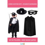 Letsii Çocuk Zorro Pelerin Şapkası ve Maske Seti