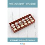 Letsii Dekoratif Beyaz Mini Atlı Karınca 6'lı Şık Hediye
