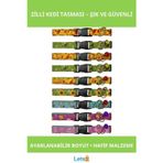 Letsii Desenli Zilli Ayarlanabilir Kedi Tasması