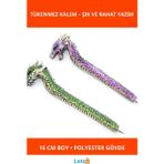 Letsii Ejderha Figürlü Dayanıklı Polyester Tükenmez Kalem 16 cm - Çok Renkli