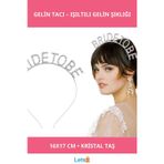 Letsii Gümüş Kaplama Kristal Taşlı Bride To Be Gelin Tacı