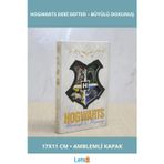 Letsii Harry Potter Hogwarts Amblemli Sert Kapaklı Deri Defter 17x11 cm
