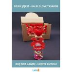 Letsii Kalp Figürlü Dilek Şişesi Hediye Seti 10 cm