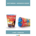 Letsii Kapadokya Tasarımlı Dayanıklı Porselen Yöresel Shot Bardak 2 Adet - Konsept Bardak