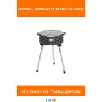 Letsii Katlanabilir Lüks Mangal No 1 Küçük Boy Piknik Kamp Bahçe - Çok Renkli - Mangal & Barbekü