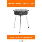 Letsii Katlanabilir Lüks Mangal No 3 Büyük Boy Dayanıklı Piknik Mangal