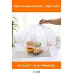 Letsii Katlanabilir Şeffaf Yemek Koruma Şemsiyesi 60 cm - Çok Renkli - saklama şemsiyesi