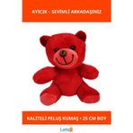 Letsii Kırmızı Peluş Oyuncak Ayıcık 25 cm