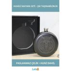 Letsii Kurt Motifli Paslanmaz Çelik Huni Matara