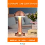 Letsii Mantar Dokunmatik Şarjlı LED Masa Lambası Modern Tasarım 23cm