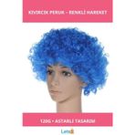 Letsii Mavi Renk Kıvırcık Peruk Doğal Görünüm ve Rahatlık