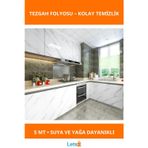 Letsii Mermer Desenli Su Geçirmez Yapışkanlı Tezgah Folyosu 5m 60cm