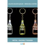 Letsii Metal Galata Kulesi Nazar Boncuğu Tasarımlı Anahtarlık ve Açacak