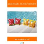 Letsii Meyve Desenli Çocuk Deniz Kolluğu 5 12 Yaş Karpuz ve Ananas Tasarımlı