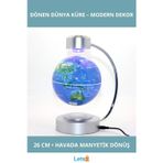 Letsii Mıknatıslı Dönme Özellikli Dünya Küre 26 cm Dekoratif Öğesi