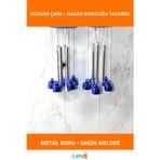 Letsii Nazar Boncuğu Detaylı Metal Rüzgar Çanı Dekoratif Aksesuar