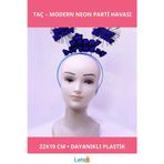 Letsii Neon Mavi Happy Birthday Doğum Günü Tacı 22x19 cm