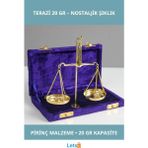 Letsii Nostaljik Pirinç Terazi 20 gr Hassas Tartım Aleti - Çok Renkli - Tek Ebat - Diğer Masaüstü Gereçleri