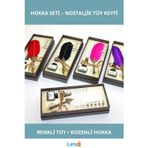 Letsii Nostaljik Renkli Tüy Divit Hokka Seti