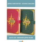 Letsii Özel Tasarım Şifreli Deri Defter 22X15 cm - Çok Renkli - Defter & Ajanda