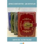 Letsii Özel Tasarım Şifreli Deri Defter 22X15 cm Güvenli Kilitli Günlük - Çok Renkli - Defter & Ajanda