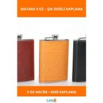 Letsii Paslanmaz Çelik Derili 9 Oz Matara Şık ve Dayanıklı
