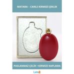 Letsii Paslanmaz Çelik Yuvarlak Matara Kırmızı Renk